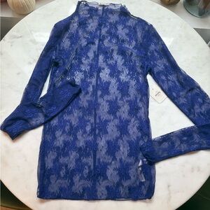 Free People Royal Blue Lace Fabric